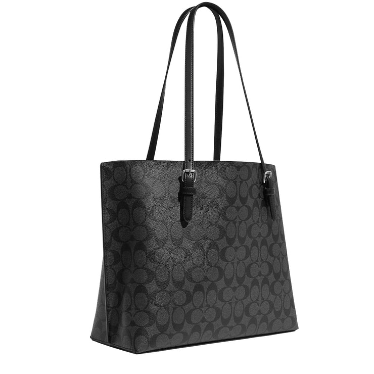 Coach Mollie Tote Bag in Signature Canvas in Graphite/ Black 1665