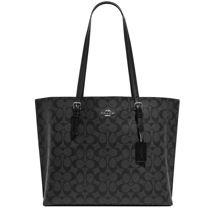 Coach Mollie Tote Bag in Signature Canvas in Graphite/ Black 1665