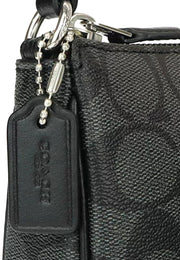 Coach Nolita 19 Wristlet/ Top Handle/ Clutch Bag In Signature Canvas in Graphite/ Black C3308
