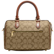 Buy Coach Rowan Satchel Bag In Signature Canvas in Khaki/ Saddle 2 CH280 Online in Singapore | PinkOrchard.com