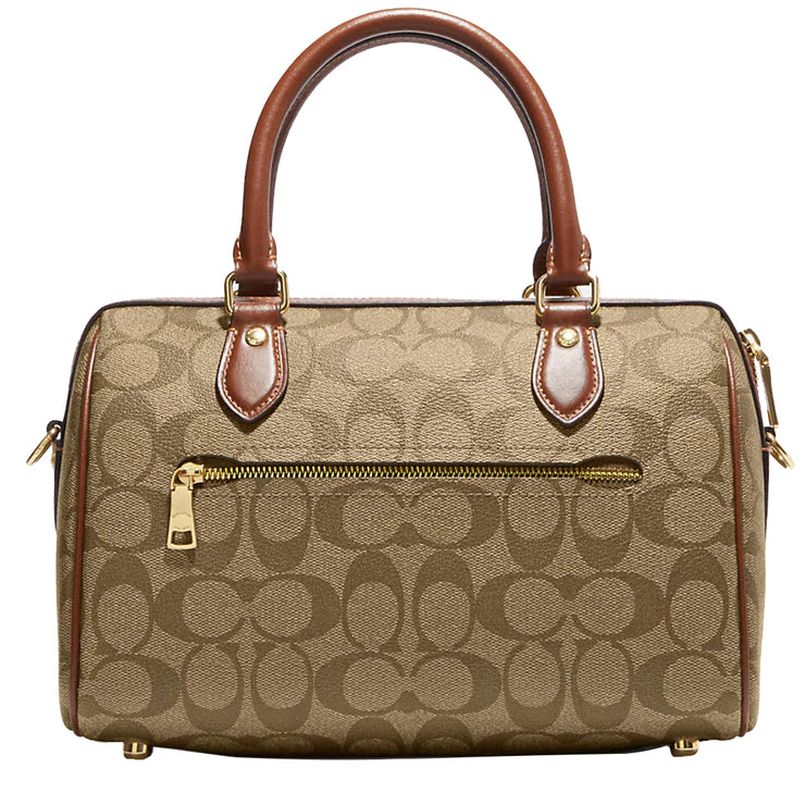 Buy Coach Rowan Satchel Bag In Signature Canvas in Khaki/ Saddle 2 CH280 Online in Singapore | PinkOrchard.com