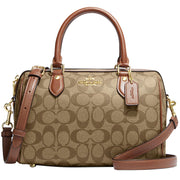 Buy Coach Rowan Satchel Bag In Signature Canvas in Khaki/ Saddle 2 CH280 Online in Singapore | PinkOrchard.com