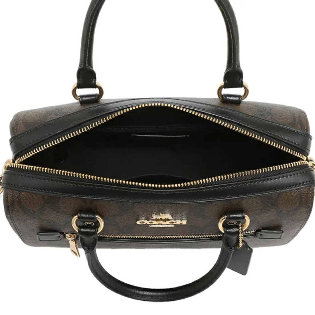 Coach (F83607) Rowan Khaki Saddle Leather Medium Satchel Crossbody Bag Handbag
