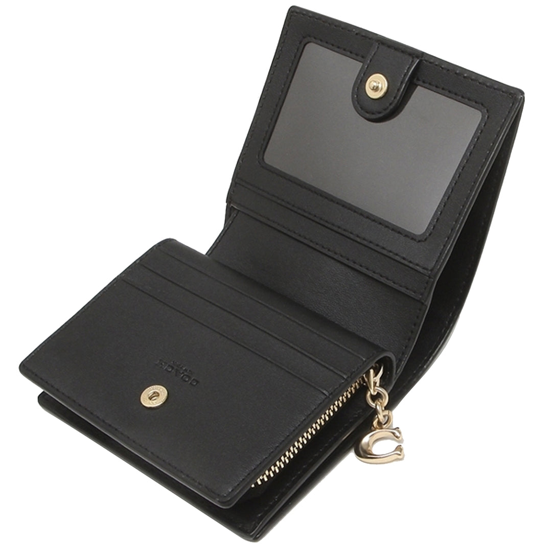 Buy Coach Snap Wallet In Signature Canvas in Brown/ Black