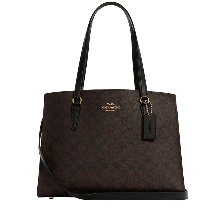 Coach Tatum Carryall Bag in Signature Canvas in Brown/ Black C4075