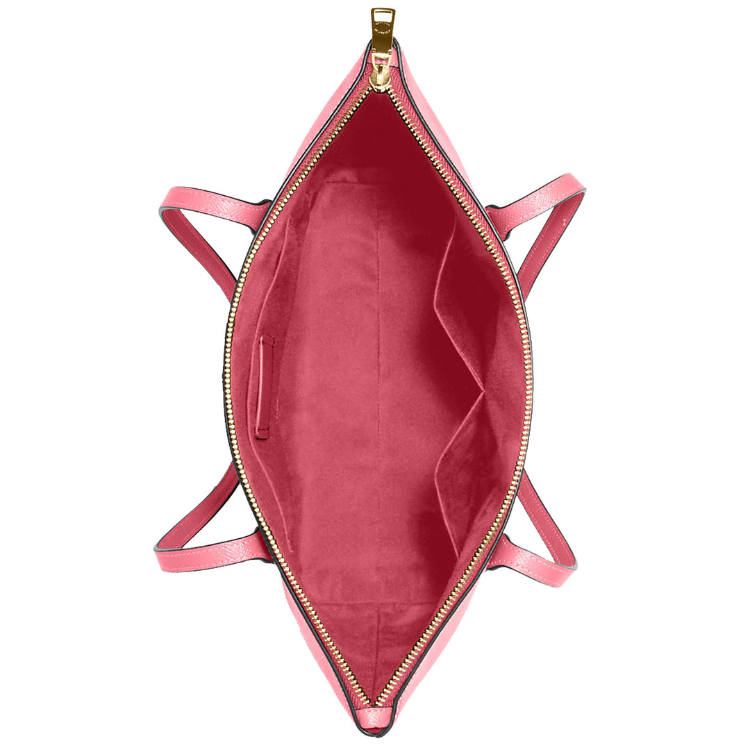 Coach Zip Top Tote Bag in Crossgrain Leather in Watermelon 4454