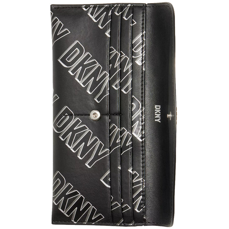 DKNY Phoenix Flap Wallet in Box in Black White R23QIK52