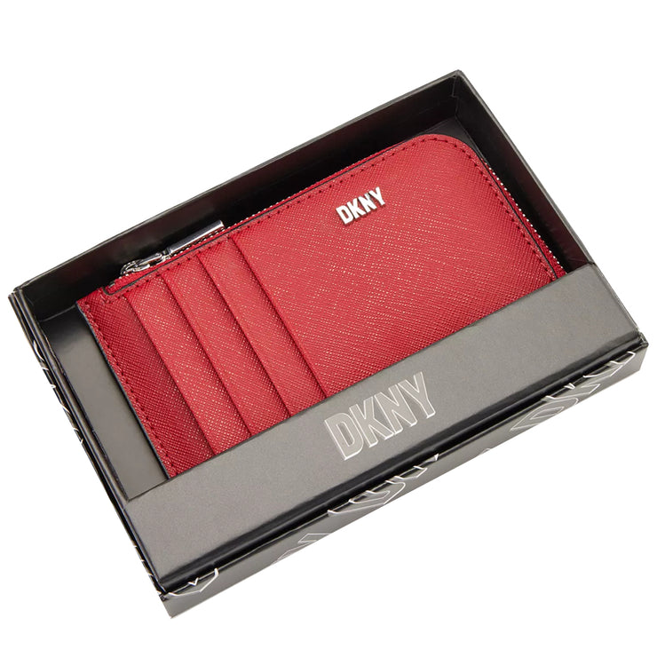DKNY Phoenix Zip Card Case in Bright Red R23ZZH42