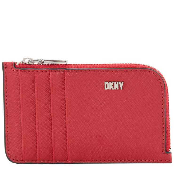 DKNY Phoenix Zip Card Case in Bright Red R23ZZH42