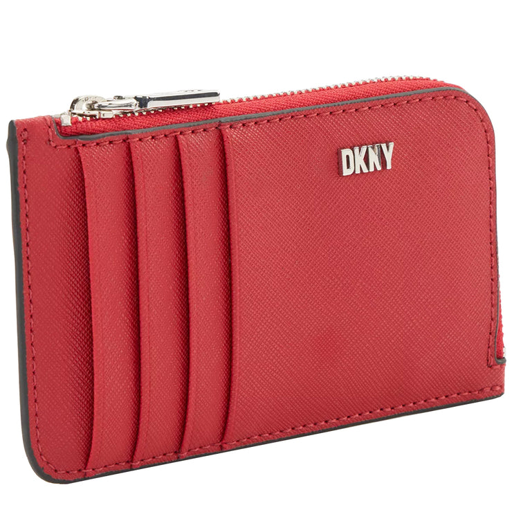 DKNY Phoenix Zip Card Case in Bright Red R23ZZH42