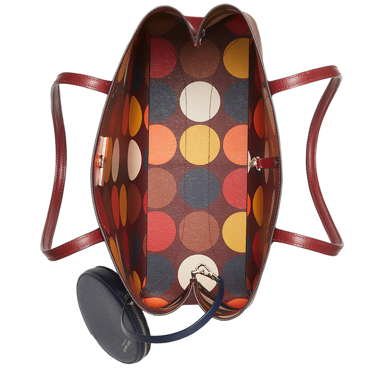 Kate Spade All Day Dot Party Pop Large Tote Bag in Autumnal Red k8798