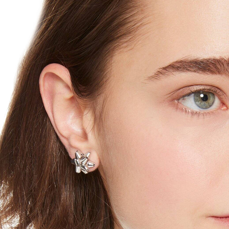 Kate Spade Bourgeois Bow Studs Earrings in Silver o0ru1069