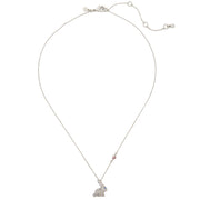 Kate Spade Bun Bun Bunny Mini Pendant Necklace in Clear Multi kb453