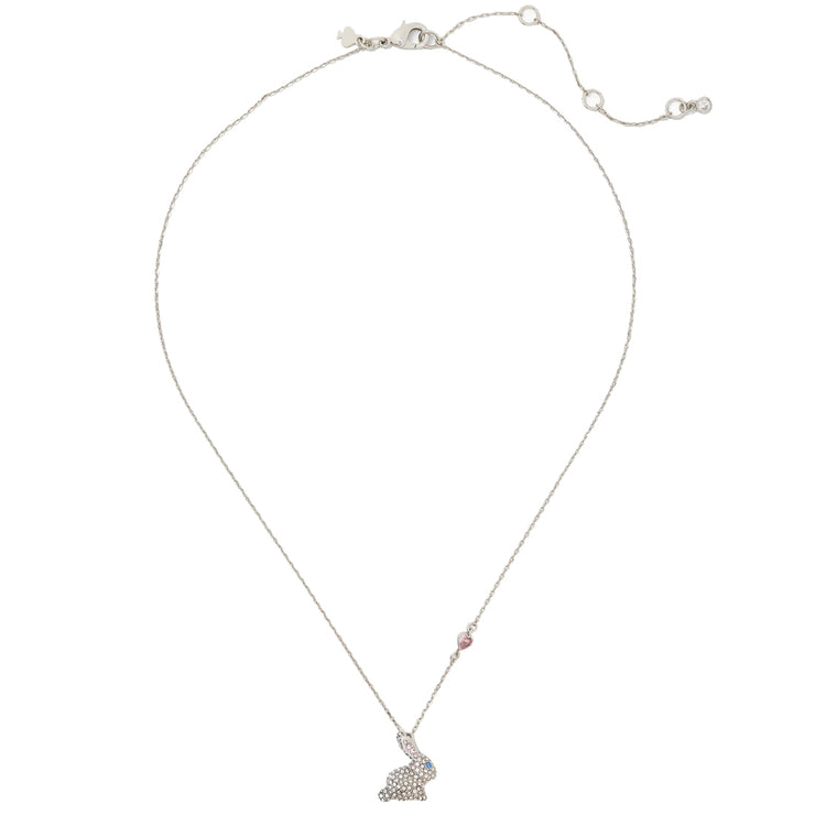 Kate Spade Bun Bun Bunny Mini Pendant Necklace in Clear Multi kb453