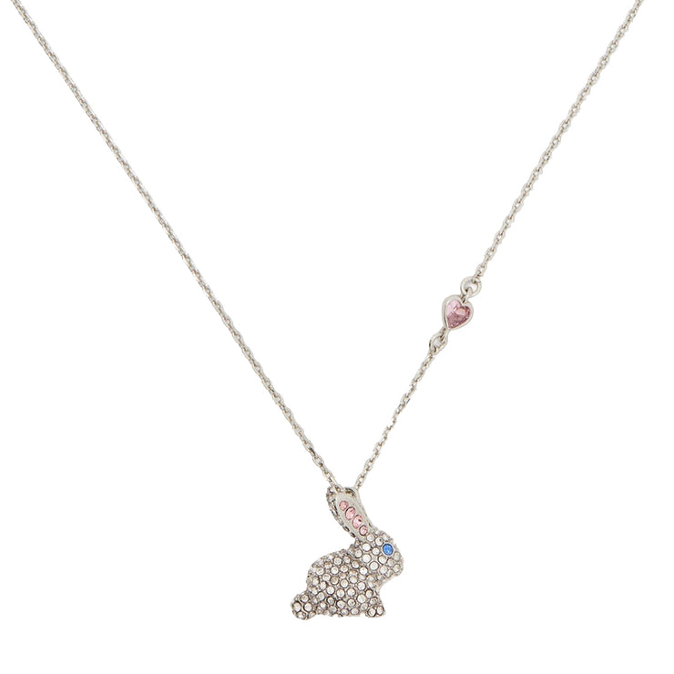 Kate Spade Bun Bun Bunny Mini Pendant Necklace in Clear Multi kb453