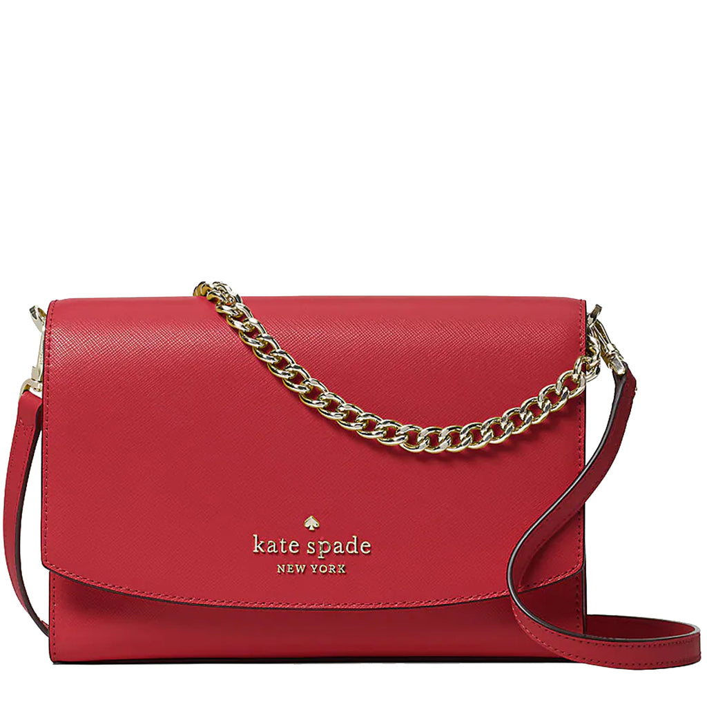 Kate Spade Staci Small Flap Crossbody in Red Currant (WLR00632