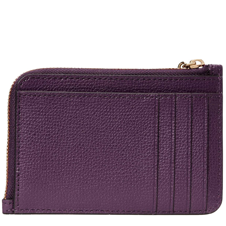 Kate Spade Darcy Medium L-Zip Card Holder in Ripe Plum wlr00595