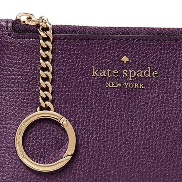 Kate Spade Darcy Medium L-Zip Card Holder in Ripe Plum wlr00595