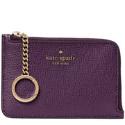 Kate Spade Darcy Medium L-Zip Card Holder in Ripe Plum wlr00595