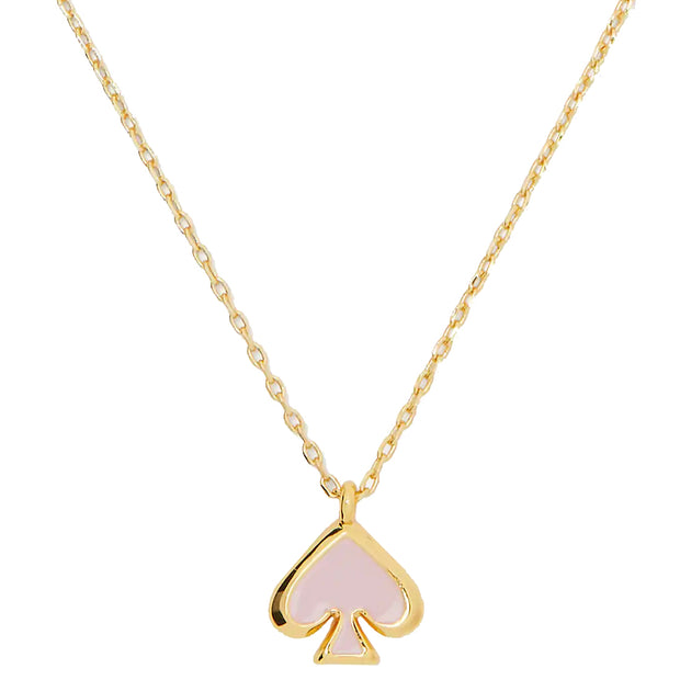 Kate Spade Everyday Spade Enamel Mini Pendant Necklace in Chalk Pink o0ru3073