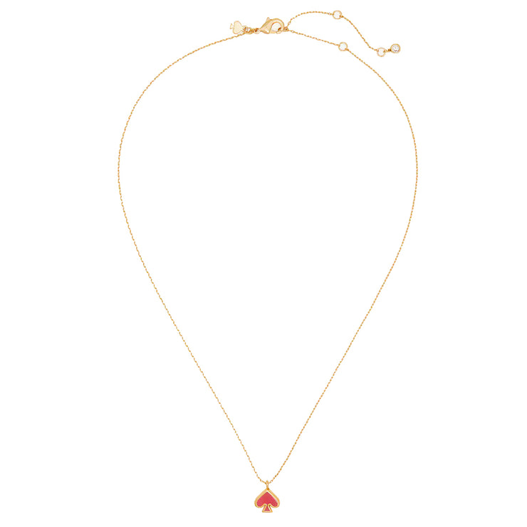 Kate Spade Everyday Spade Enamel Mini Pendant Necklace in Pink o0ru3073