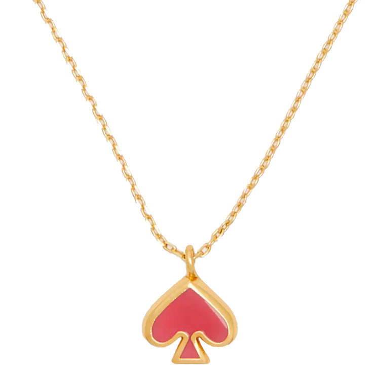 Kate Spade Everyday Spade Enamel Mini Pendant Necklace in Pink o0ru3073
