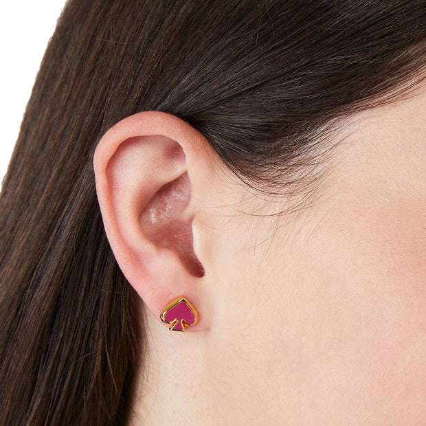 Kate Spade Everyday Spade Enamel Studs Earrings in Festive Pink o0ru3069