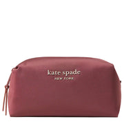 Kate Spade Everything Puffy Medium Cosmetic Case in Dark Merlot pwr00239