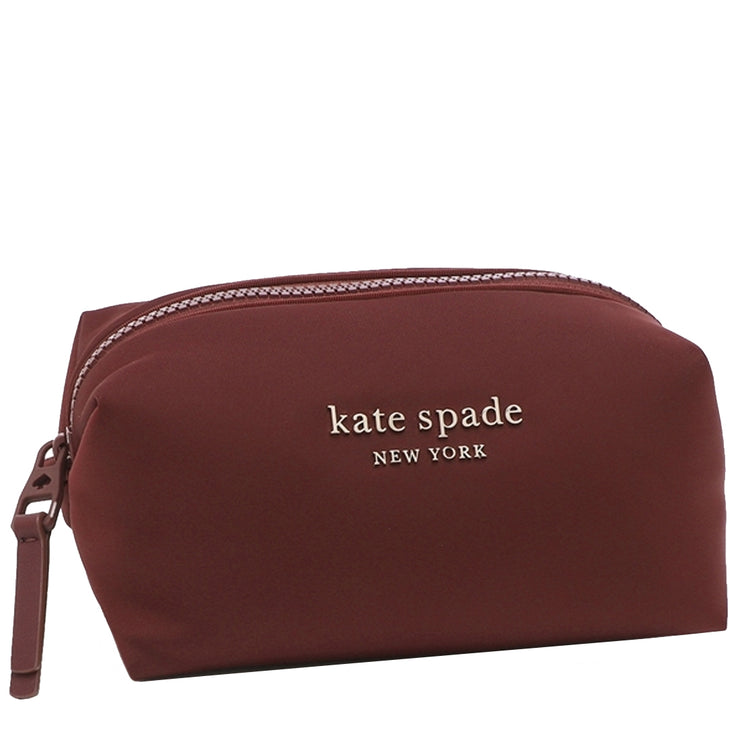 Kate Spade Everything Puffy Medium Cosmetic Case in Dark Merlot pwr00239