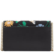 Kate Spade Floral Jacquard Chain Wallet in Black Multi k7067