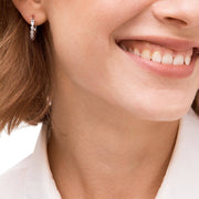 Buy Kate Spade Full Circle Huggies Earrings in Clear/ Silver o0ru2768 Online in Singapore | PinkOrchard.com