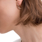 Kate Spade Full Circle Huggies Earrings in Clear/ Rose Gold o0ru2769