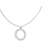 Kate Spade Full Circle Mini Pendant Necklace in Clear/ Silver o0ru2453