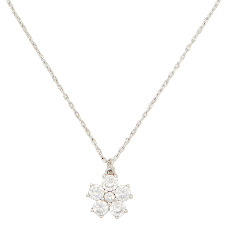 Buy Kate Spade Gleaming Gardenia Flower Mini Pendant Necklace in Clear/ Silver o0r00178 Online in Singapore | PinkOrchard.com