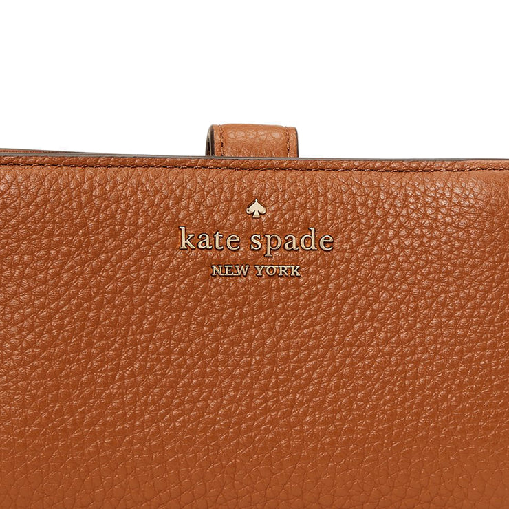 Kate Spade Leila Medium Compartment Bifold Wallet in Warm Gingerbread wlr00394