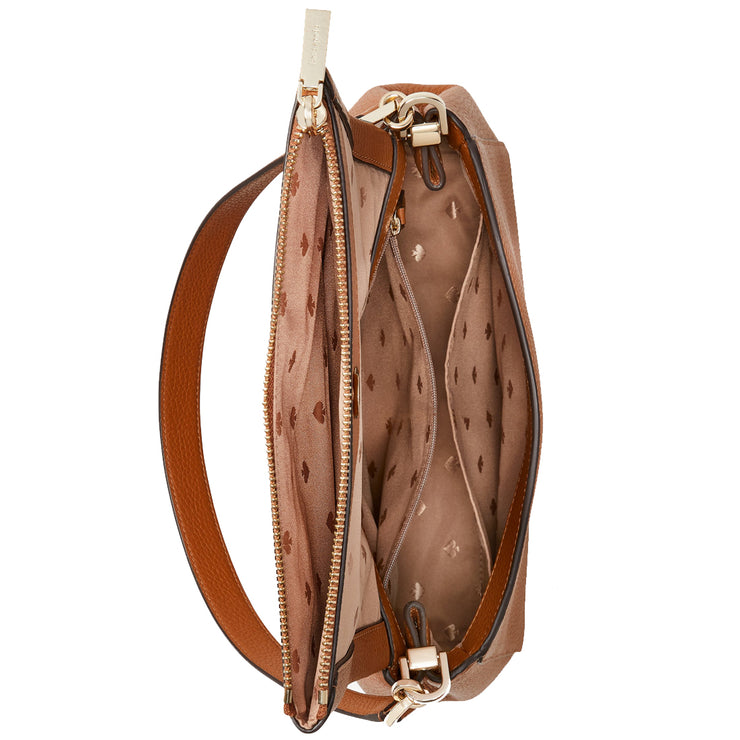 Kate Spade Leila Medium Flap Shoulder Bag in Warm Gingerbread k6029