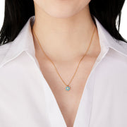 Kate Spade Miosotis Flower Mini Pendant Necklace in Blue Multi k8051