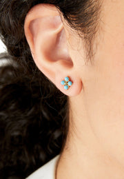 Kate Spade Miosotis Flower Studs Earrings in Blue Multi k8047