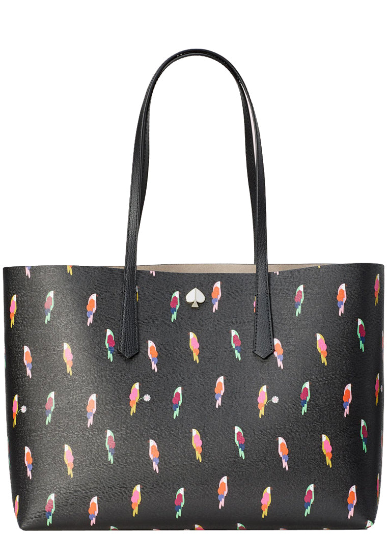 Kate Spade Molly Flock Party Large Tote Bag in Black Multi – PinkOrchard.com