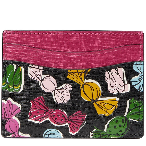 Kate Spade Morgan Assorted Candies Embossed Cardholder in Black Multi ka010