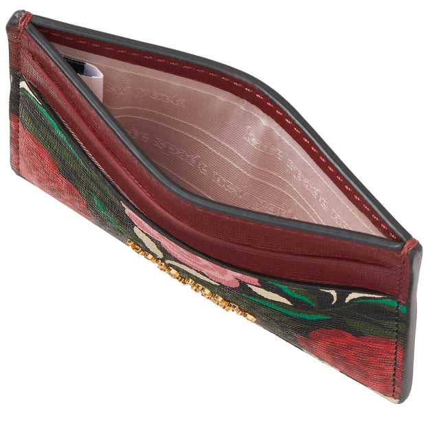Kate Spade Morgan Rose Garden Cardholder in Black Multi k9239