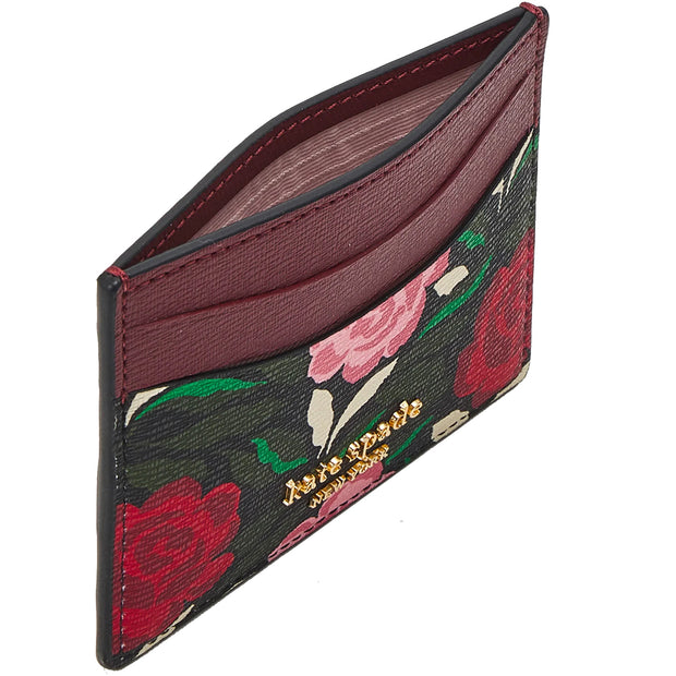 Kate Spade Morgan Rose Garden Cardholder in Black Multi k9239
