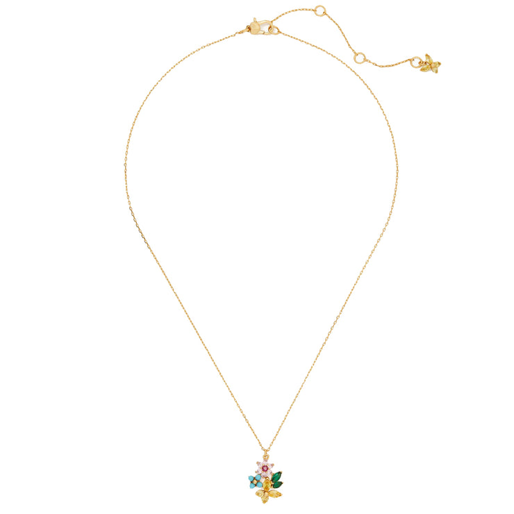 Kate Spade New Bloom Flower Pendant Necklace in Multi kb466