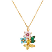 Kate Spade New Bloom Flower Pendant Necklace in Multi kb466