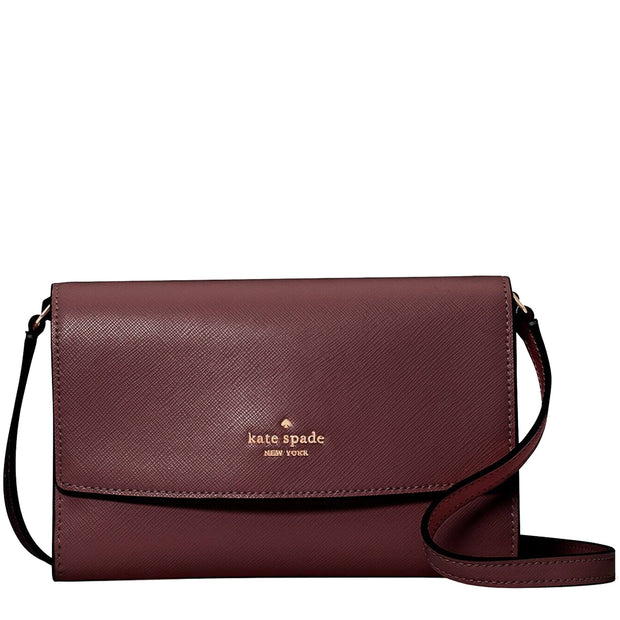 Kate Spade Perry Leather Crossbody Bag in Deep Berry k8709
