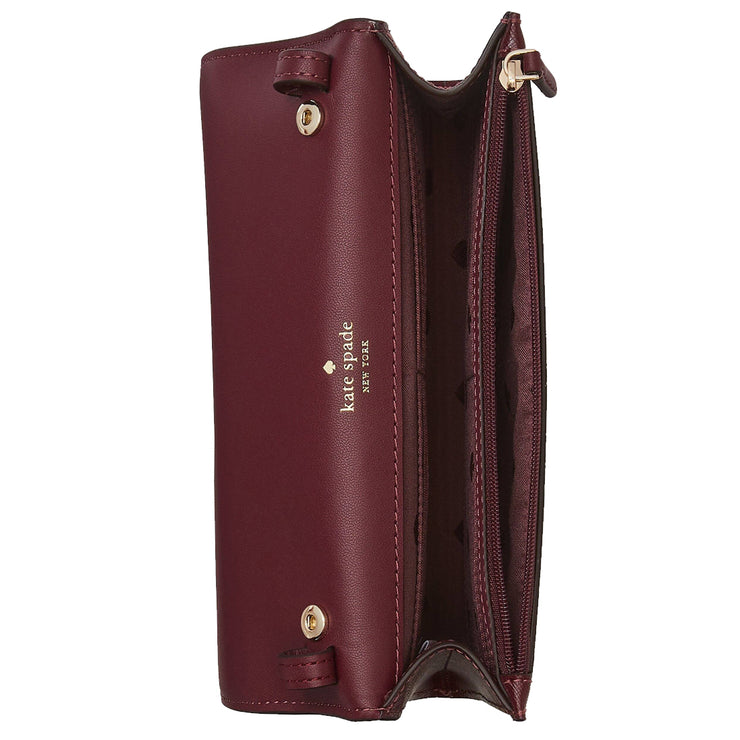 Kate Spade Perry Leather Crossbody Bag in Deep Berry k8709