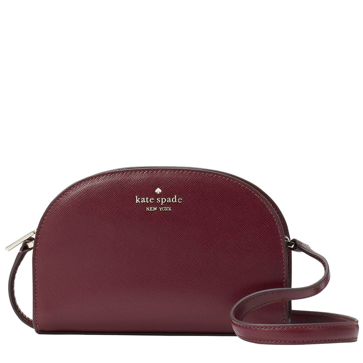 Kate Spade Perry Leather Dome Crossbody Bag in Deep Berry k8697