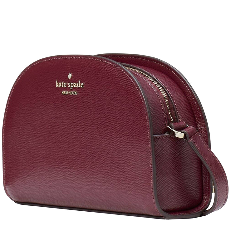 Kate Spade Perry Leather Dome Crossbody Bag in Deep Berry k8697