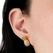 Kate Spade Pineapple Passion Studs Earrings in Clear/ Gold k8038