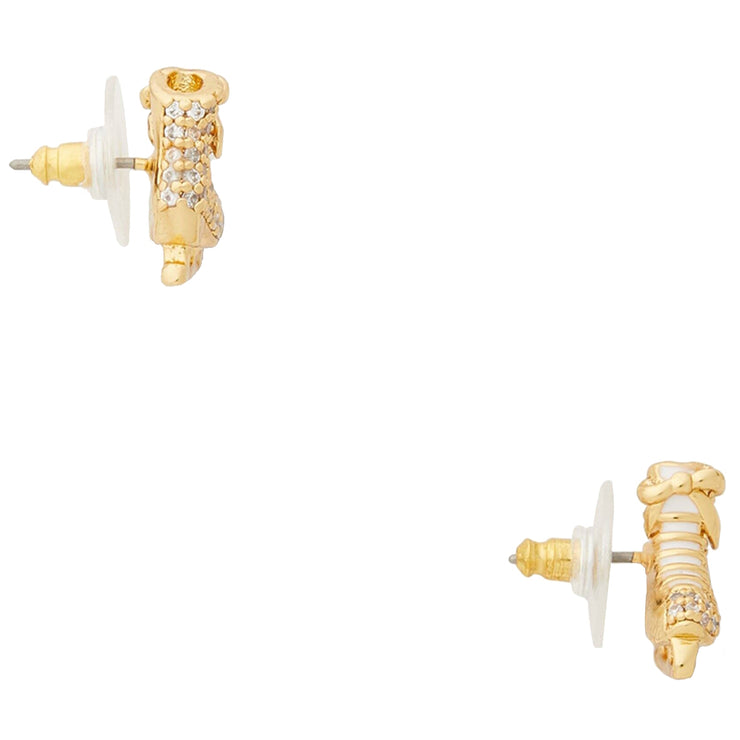 Buy Kate Spade Snow Day Ice Skate Stud Earrings in Clear/ Gold ka215 Online in Singapore | PinkOrchard.com